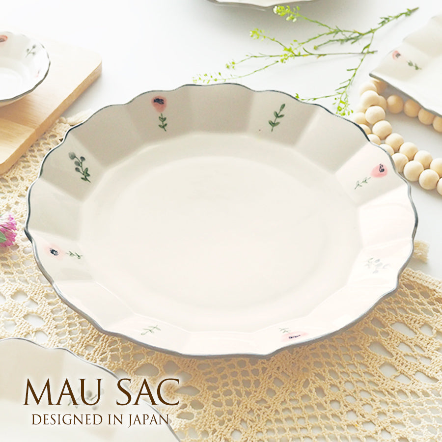 白い花柄の大皿は、フルラージュがおすすめ！┃食器通販 おしゃれ食器 おしゃれお皿はMAUSAC(マウサック) – MAU SAC