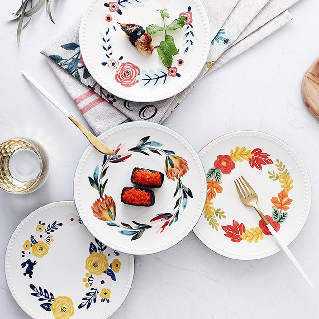   花柄皿 2枚セット 1625 J&G ミーキン ポピー ひなげし 花柄 デザートプレート ケーキ皿 中皿