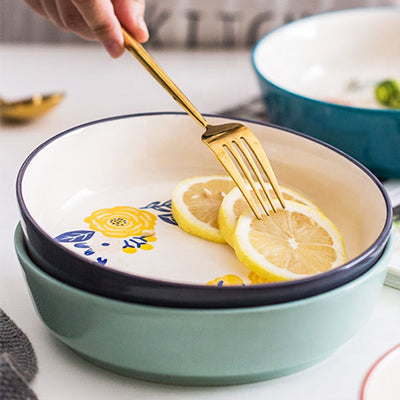 【スウェーデン製】EKS アンティーク調キッチンスケール3kg真鍮皿付インテリア 大人気！花柄の深皿 エスタシオン┃おしゃれな北欧風食器【MAU SAC】