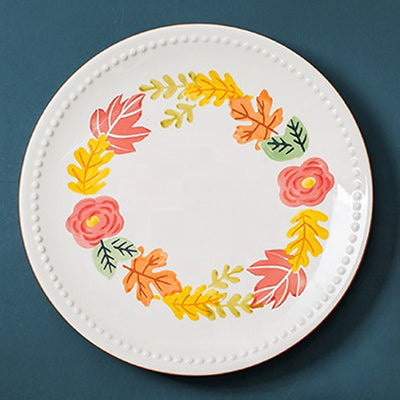 花柄のお皿 エスタシオン-スピネル┃おしゃれな北欧風食器【MAU SAC】